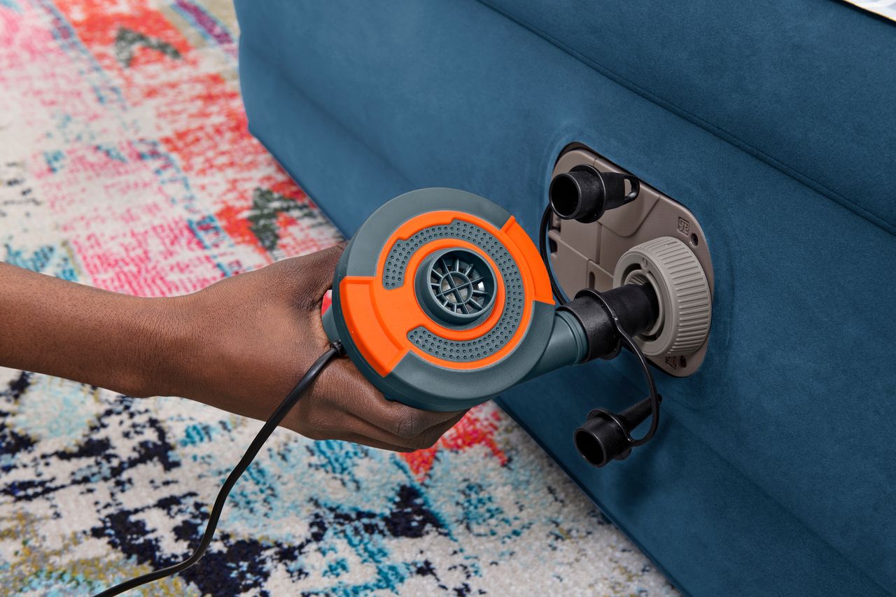 Bestway TriTech™ Doppelluftbett Fashion Flock™ mit Oberfläche & Elektropumpe