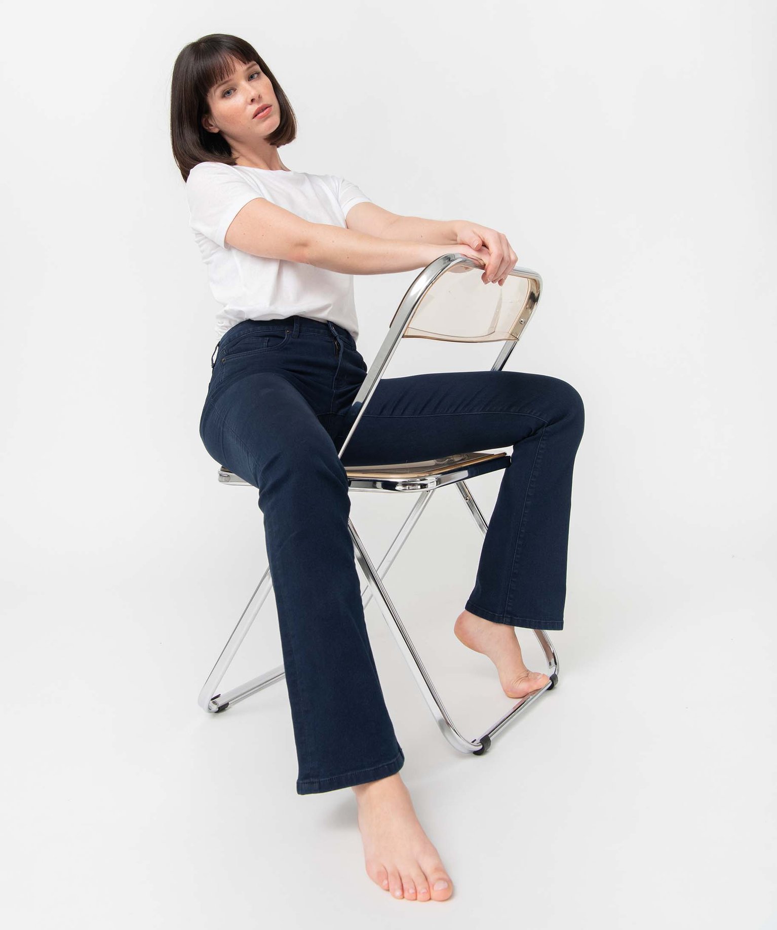 Jean femme coupe Bootcut taille normale blue black | GEMO