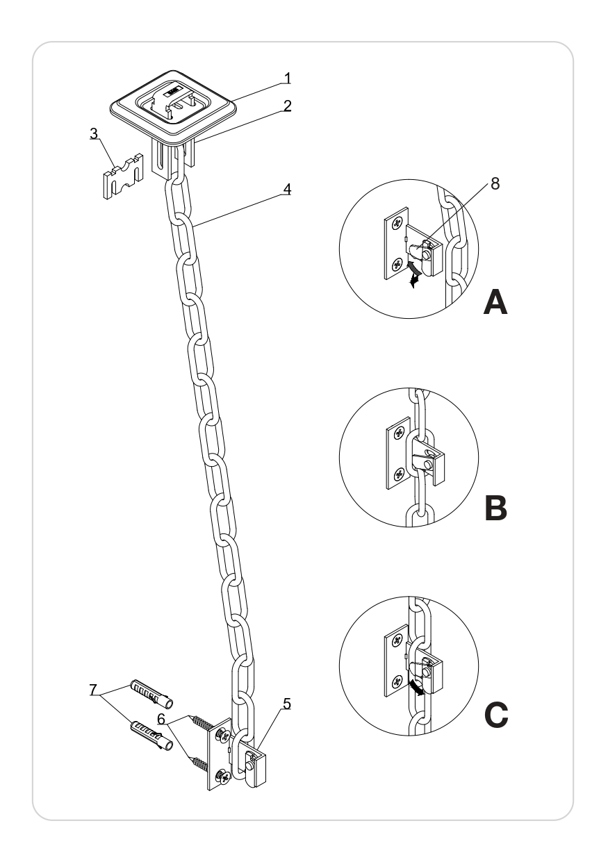 Basi GS70 Gitterrostsicherung mit Kette