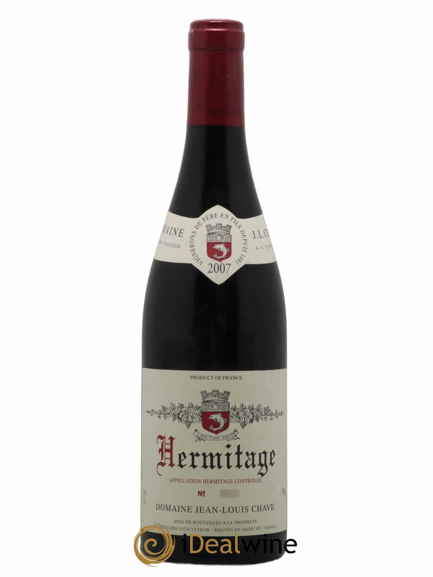 Hermitage Jean-Louis Chave  2007 - Lot de 1 Bouteille
