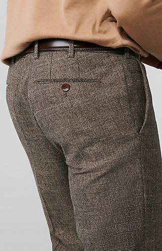 MEYER Chino-Hose Flannel Check Chino