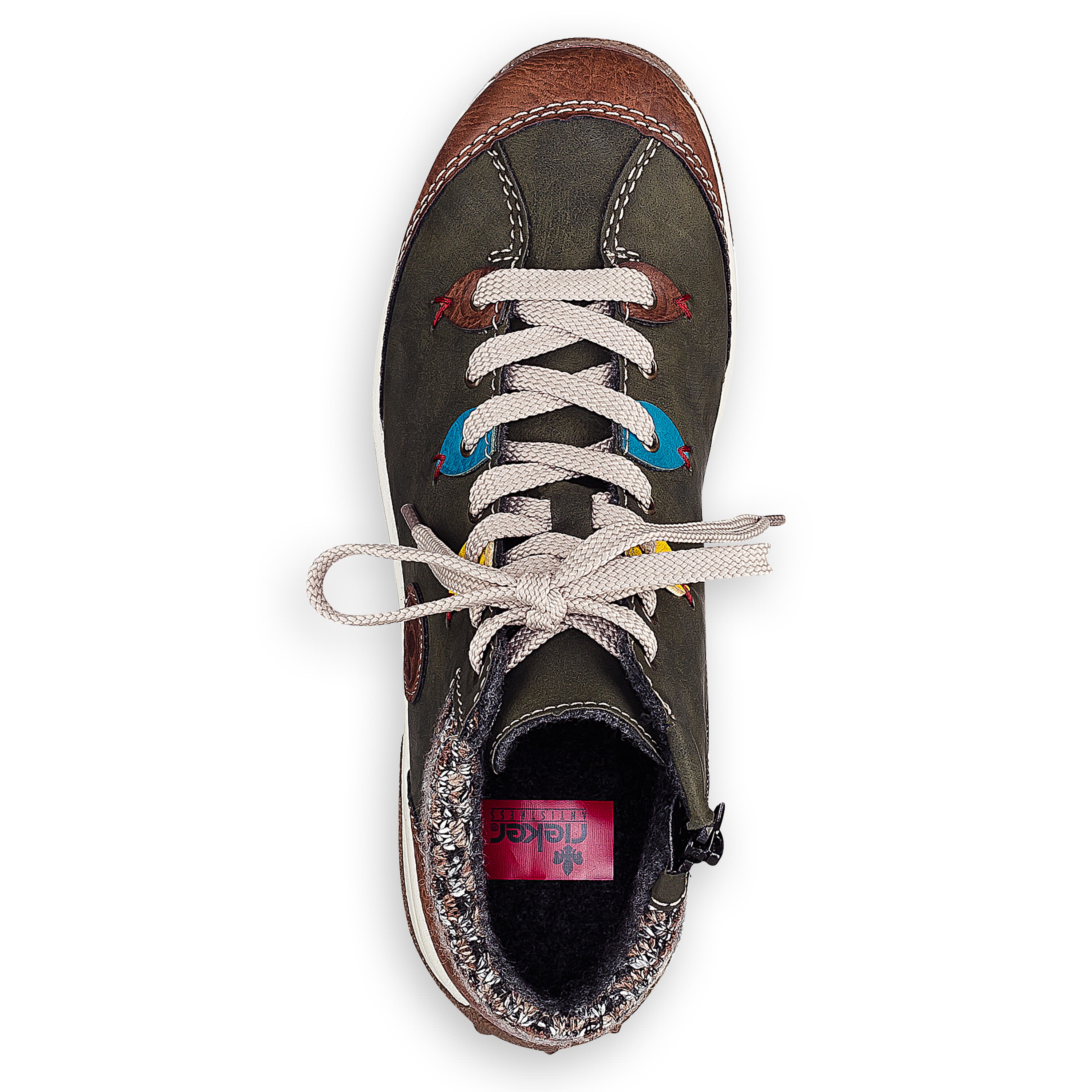 Rieker Damen Schnürschuhe moosgrün