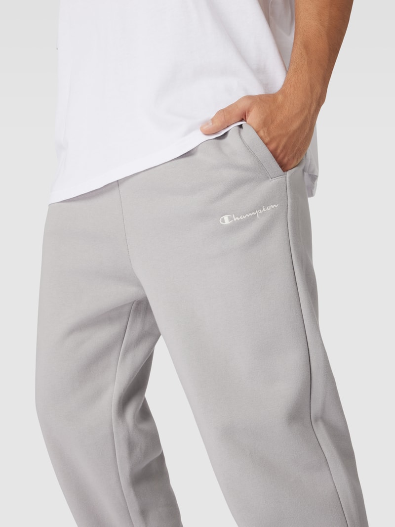 Sweatpants mit Label-Stitching Modell 'Rochester' in hellgrau