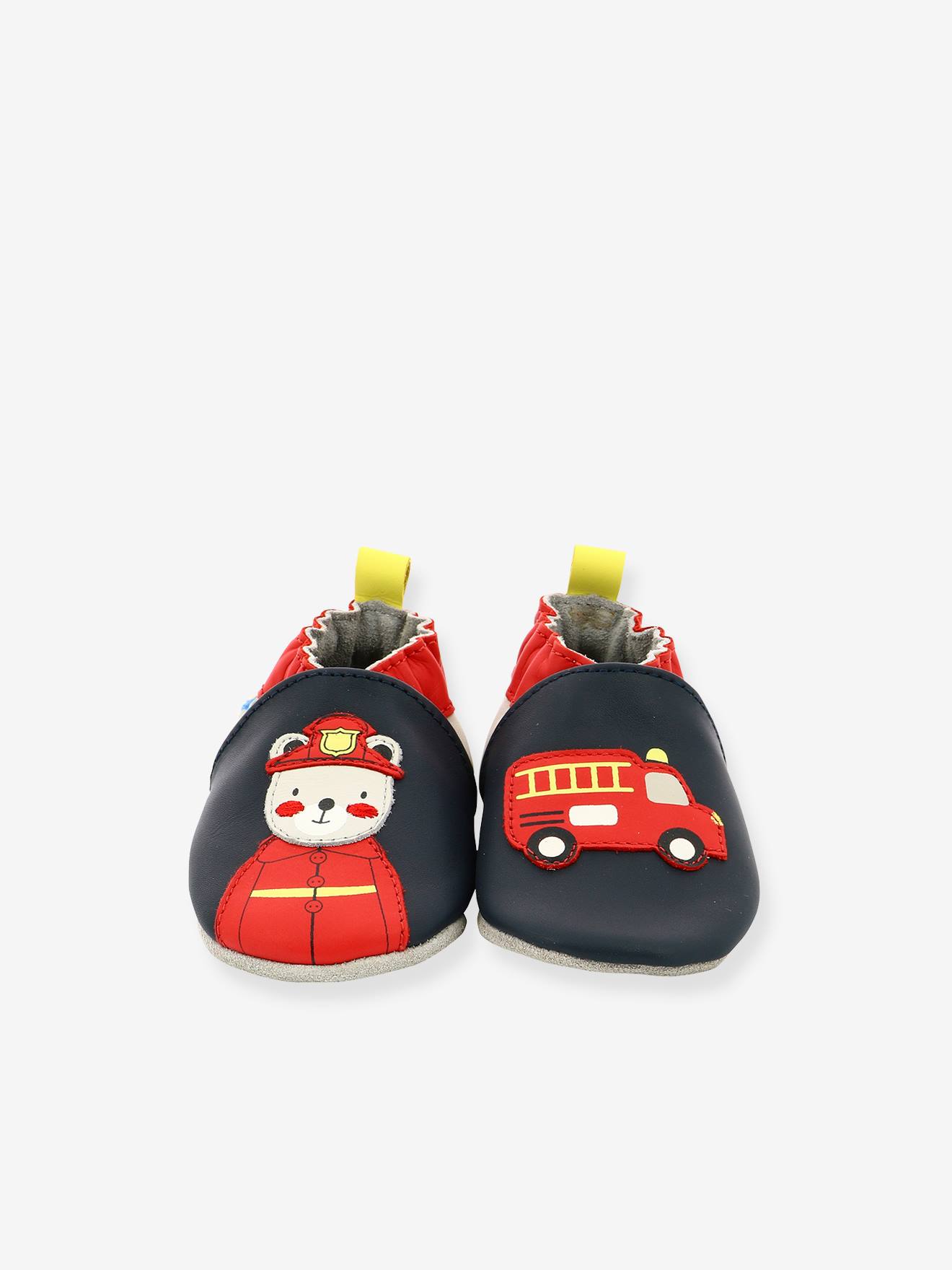 Robeez Jungen Baby Krabbelschuhe FIREMAN ROBEEZ, Hausschuhe - marine