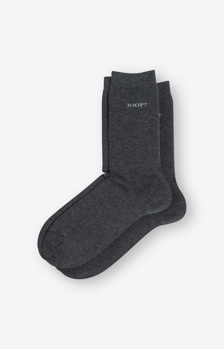 2er-Pack Finest Organic Cotton Socken in Dunkelgrau