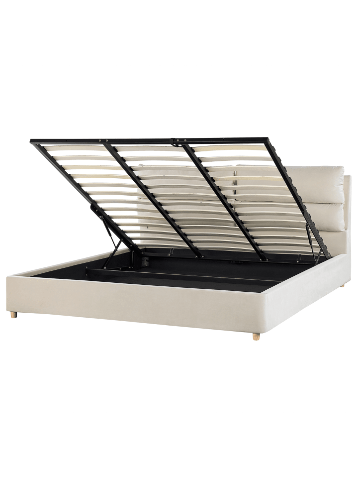 Beliani Doppelbett BATILLY in Beige - (W) 194 x (H) 105 x (L) 224 cm günstig kaufen onesize