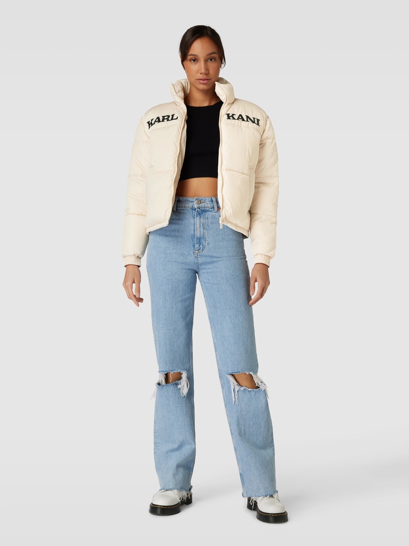 Steppjacke mit Eingrifftaschen in beige