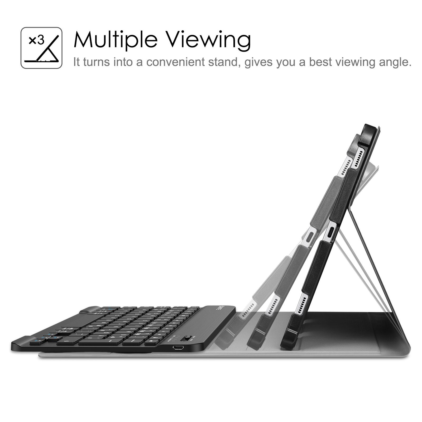Fintie Tablet-Hülle Tastatur Hülle für Samsung Galaxy Tab S8 11 Zoll 2022 /S7 11 Zoll 2020, Keyboard Cover mit Magnetisch Abnehmbarer Deutscher Bluetooth Tastatur