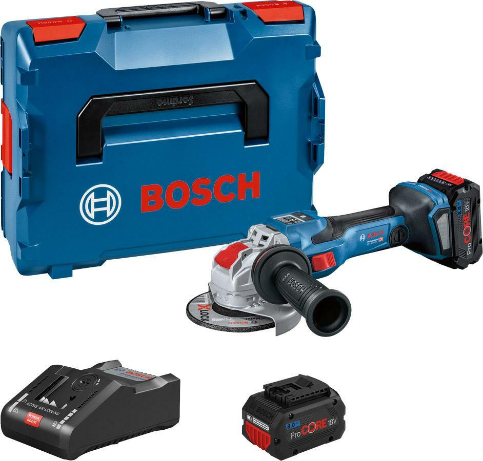 Bosch Blue 06019H6501 X-LOCK GWX 18V-15 SC Cordless Angle Grinder 125mm 18V ProCore 8Ah Li-Ion in L-BOXX