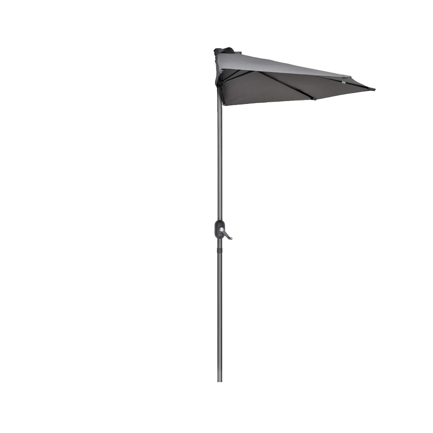 Sekey Balkonschirm 270cm Sonnenschirm Halbrund mit Kurbel, Sonnenschutz 50+