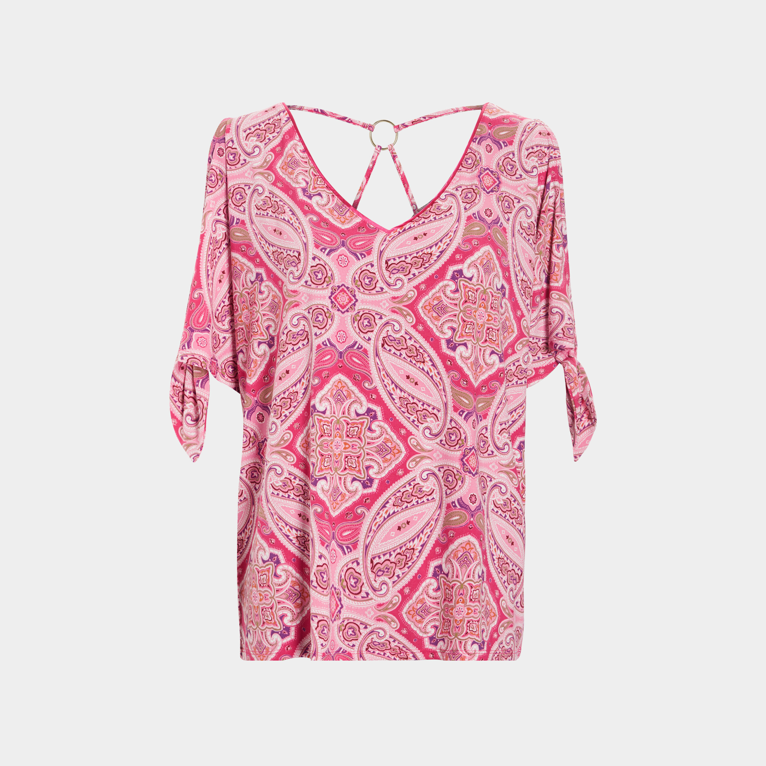 T-shirt fluide dos croisé ecru femme | La Halle