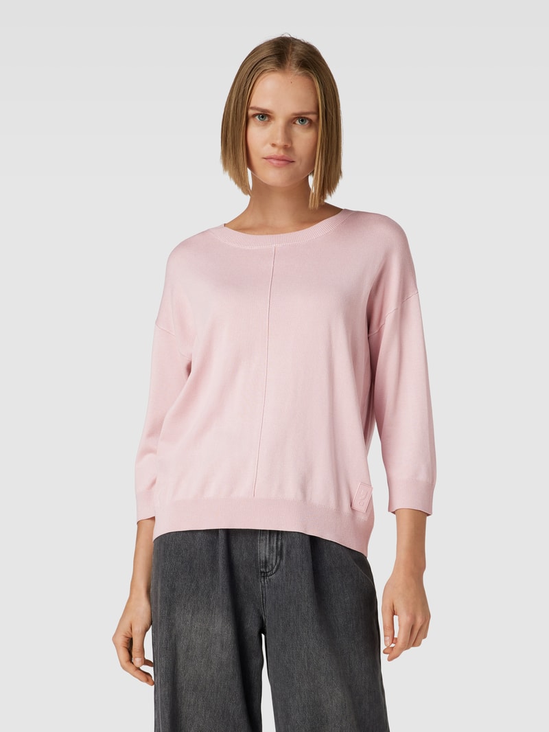 Strickpullover mit 3/4-Arm in rosé