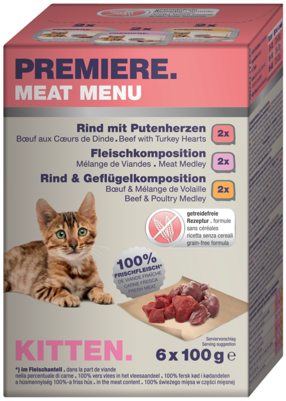 PREMIERE Nassfutter PREMIERE Meat Menu Mixpaket Kitten 6x100g