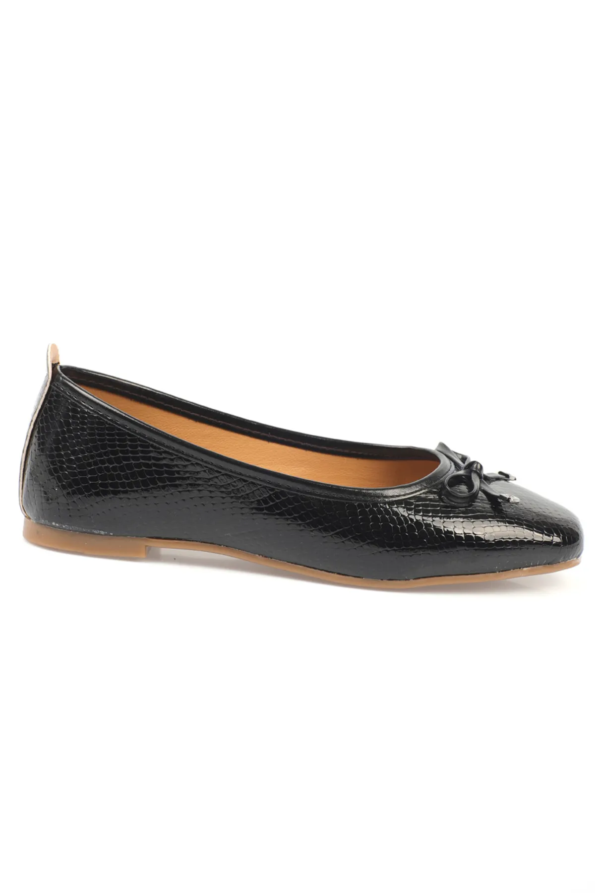Capone Outfitters  Hana Trend Bow Schwarze Damen-Ballerinas