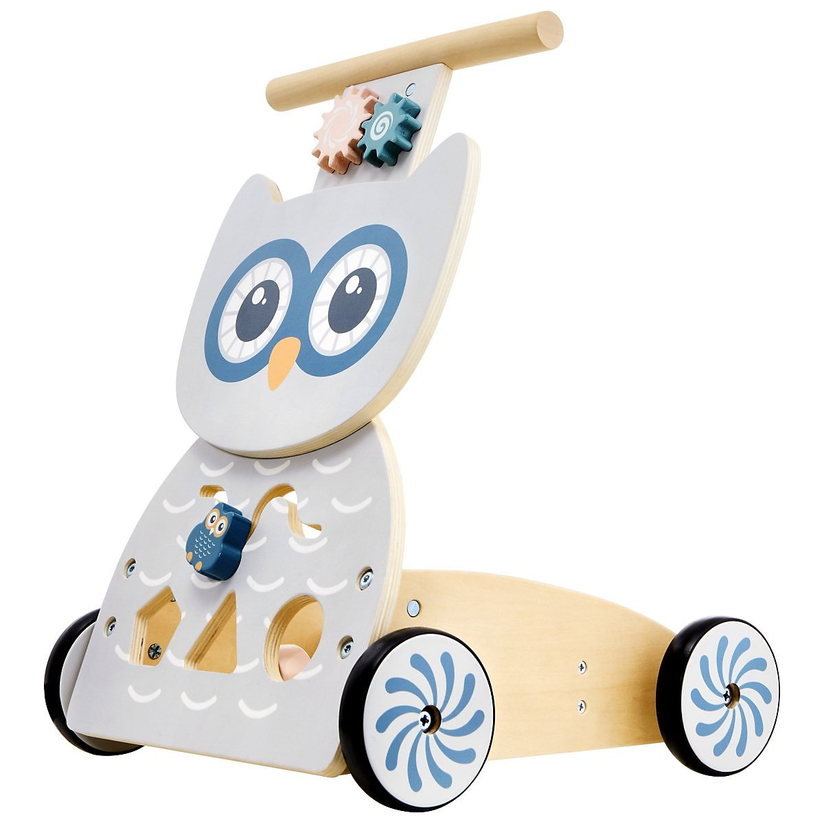 Holz Lauflernwagen multifunktionale Lauflernhilfe mit Blöcken