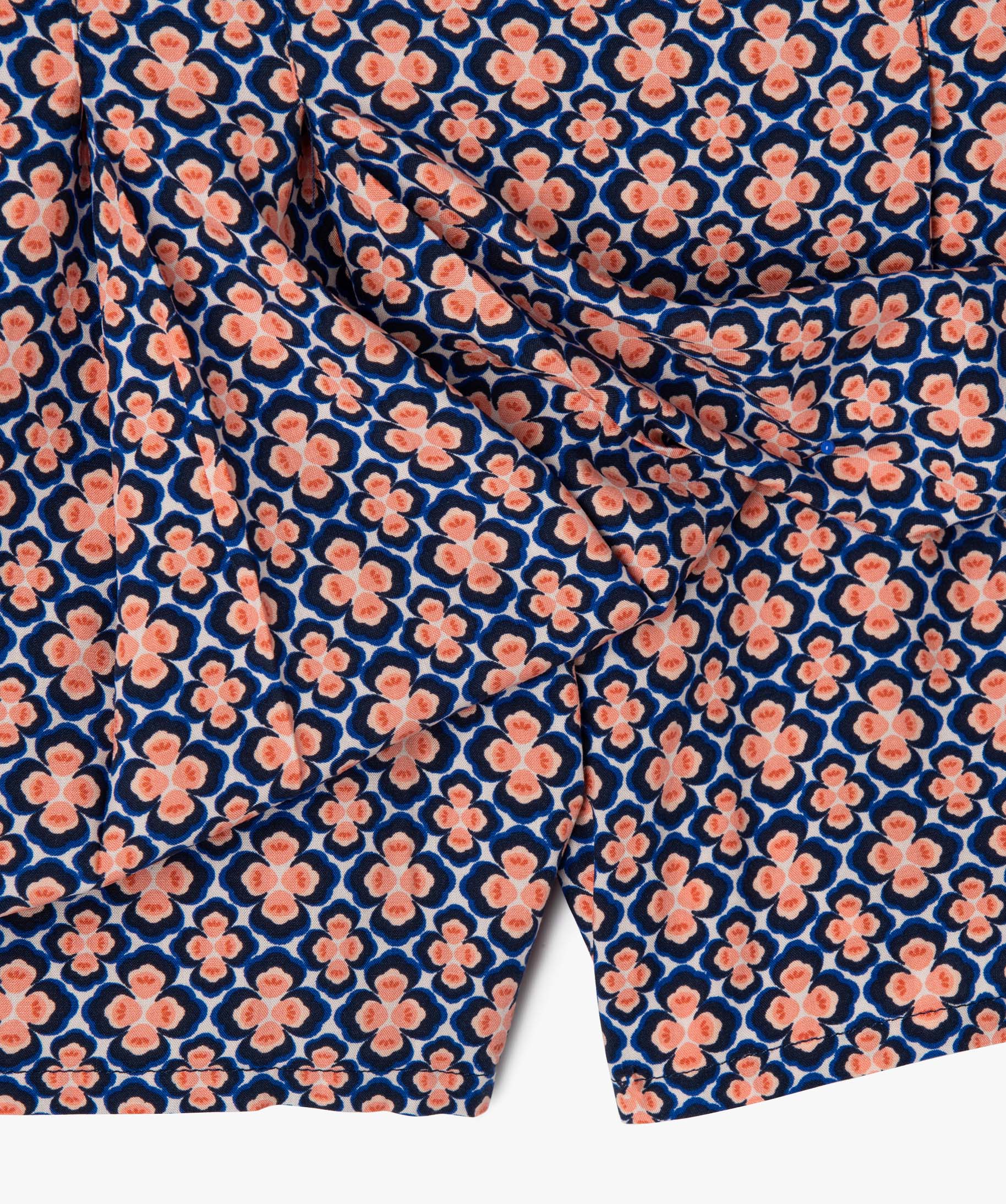 Jupe-short fille en viscose fleurie bleu | GEMO
