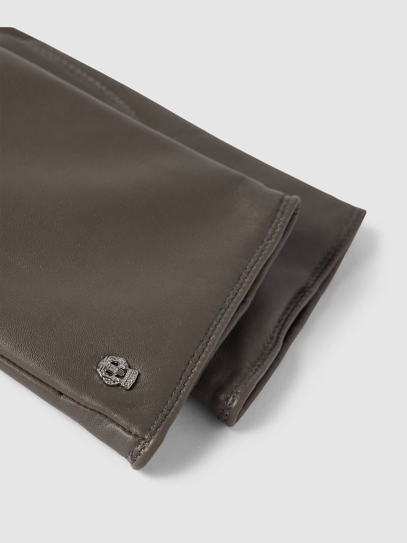 Handschuhe aus Leder Modell 'CLASSIC WOOL' in hellgrau