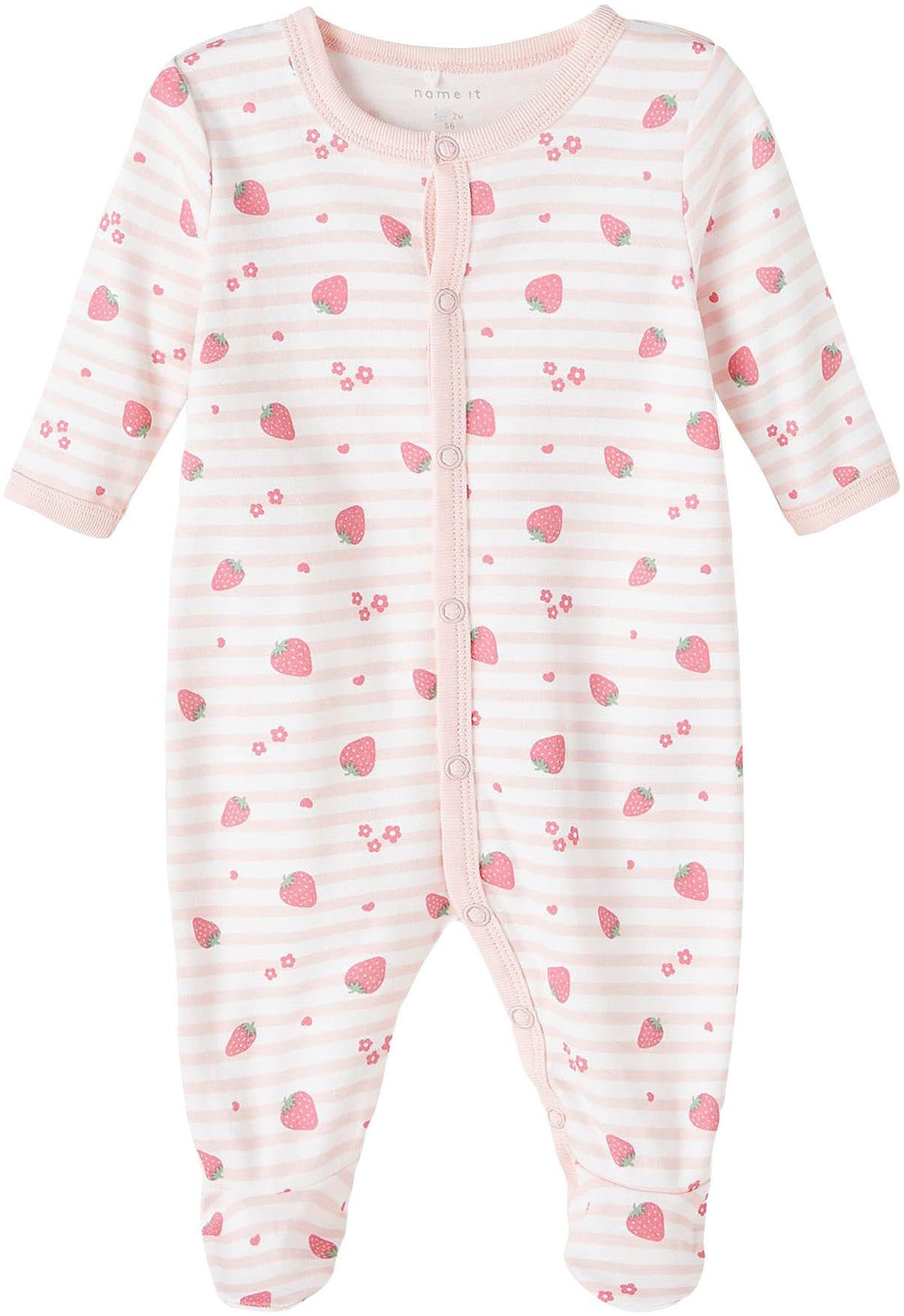 Name It Schlafoverall NBFNIGHTSUIT 2P W/F STRAWBERRY NOOS (Packung, 2-tlg)