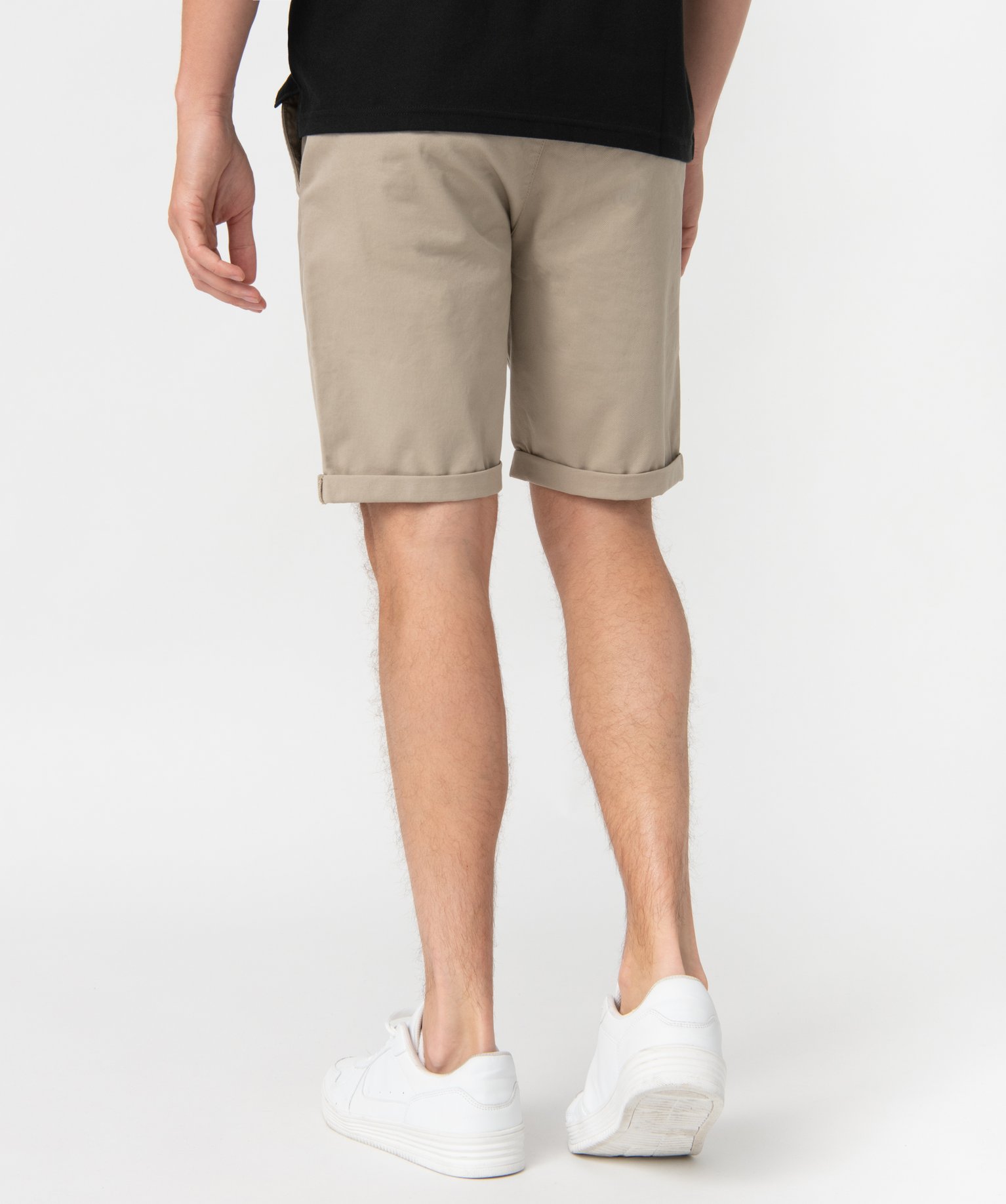 Bermuda homme en toile extensible 5 poches coupe chino beige | GEMO