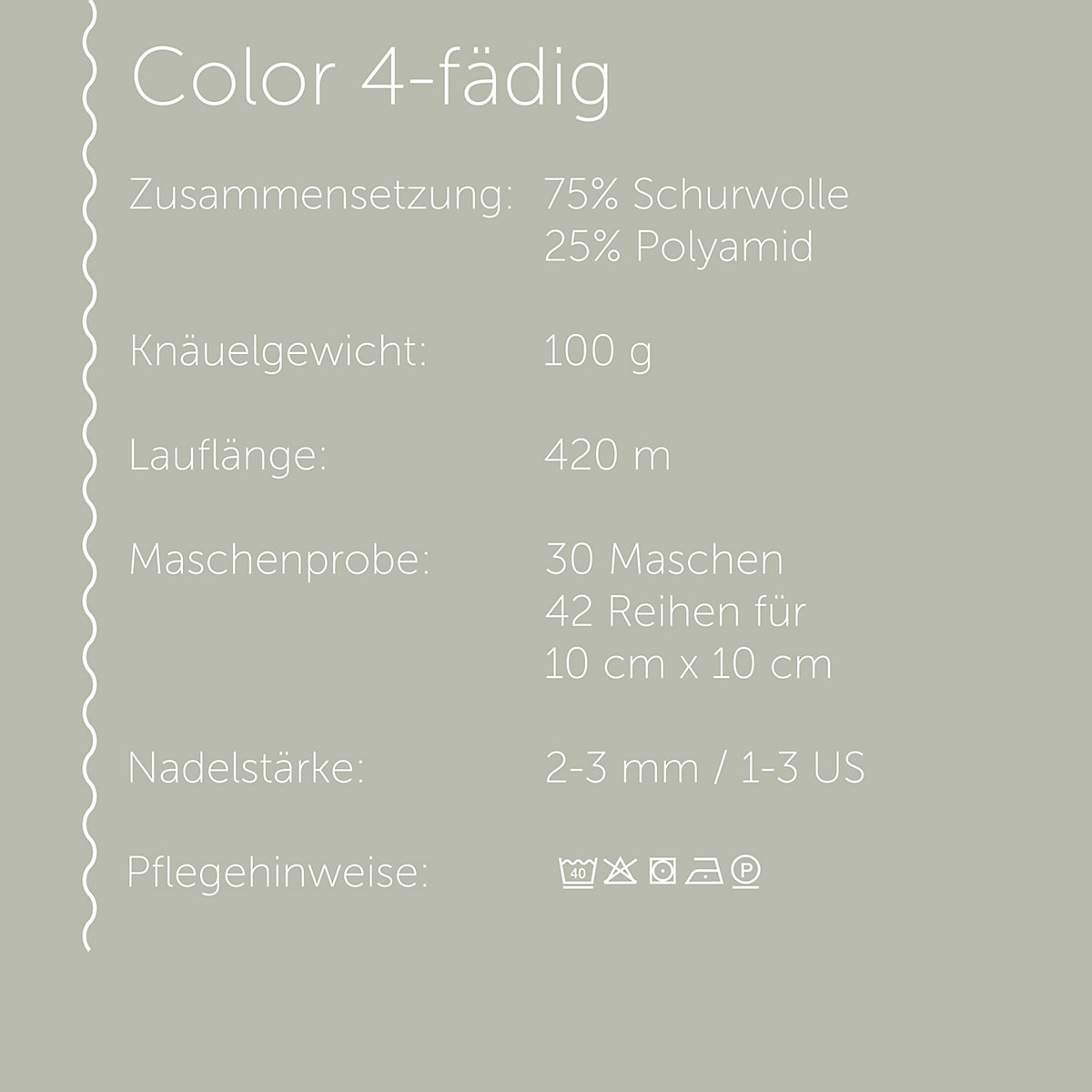 Handstrickgarne 4-fädig Color, 100g Chalet color