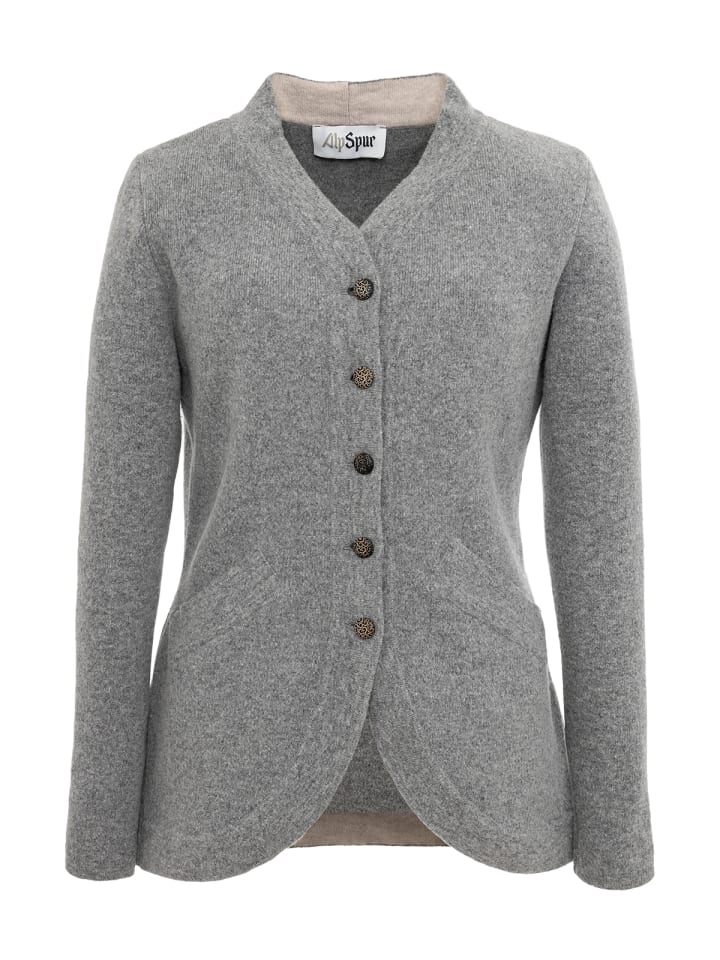 AlpSpur Strickjacke LISA11 in grau günstig kaufen