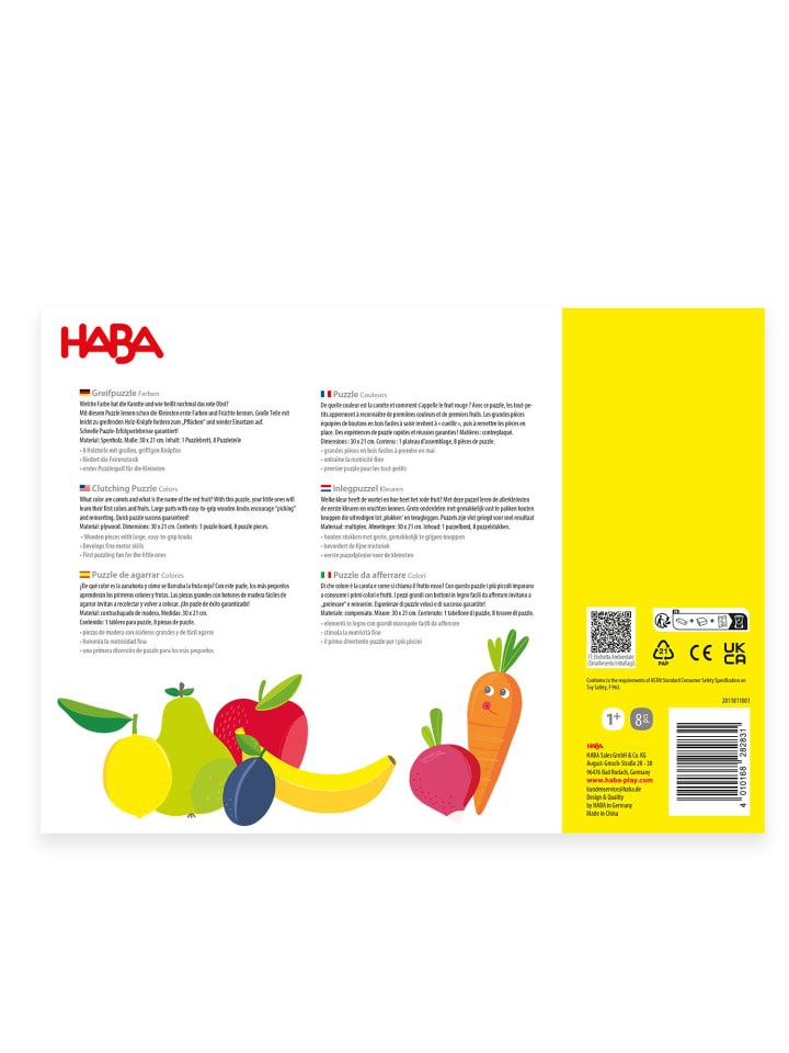 Haba Greifspielzeug Greifpuzzle in Obst & Farben günstig kaufen onesize
