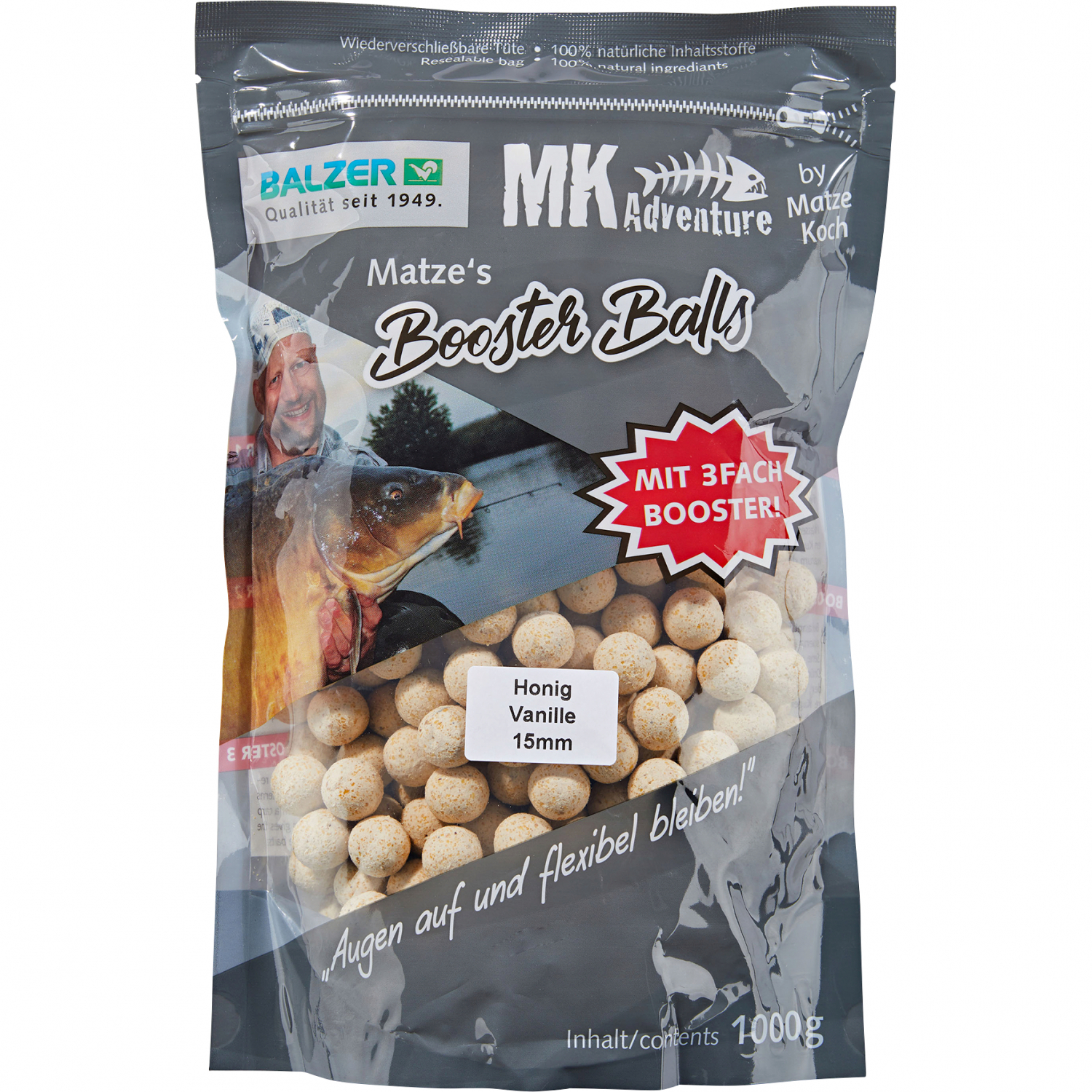 Matze Koch Boilies MK Adventure Booster Balls (Honig/Vanille)