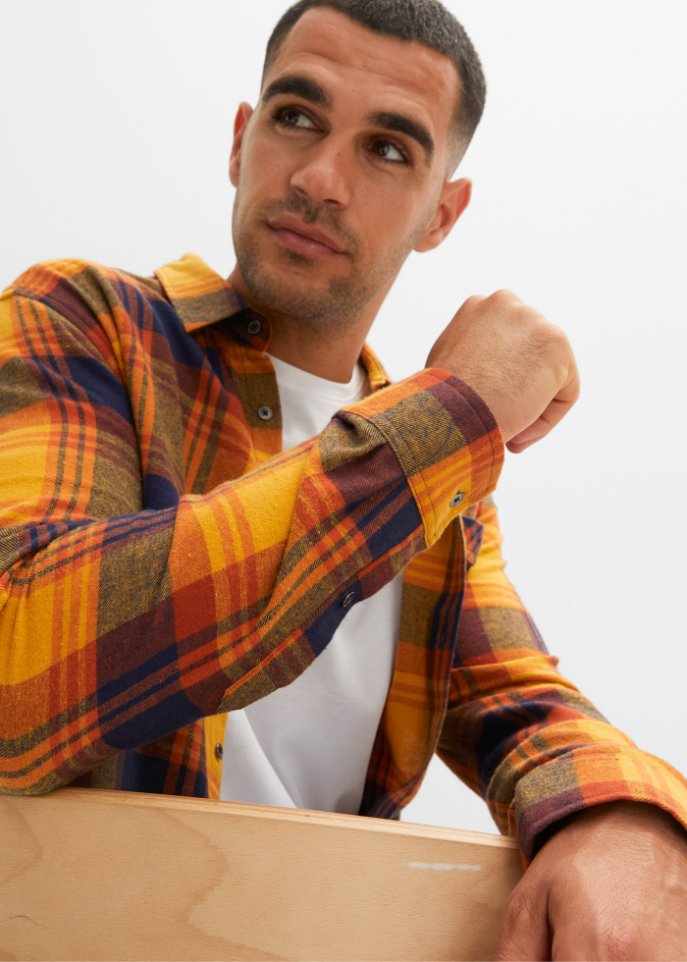 Flanell-Langarmhemd