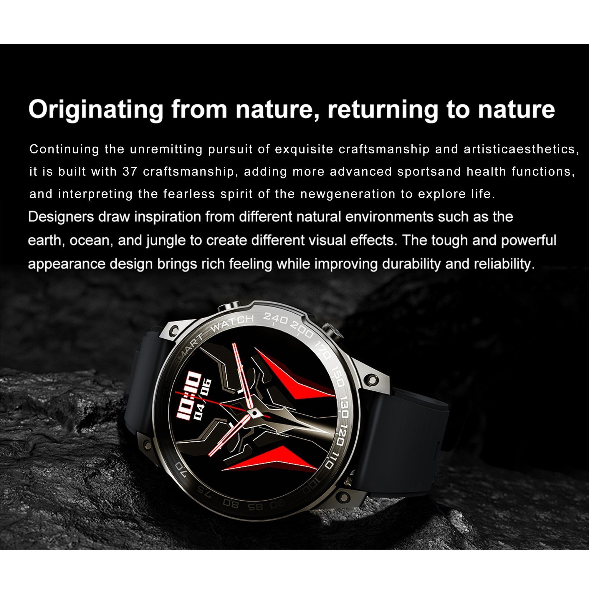Mutoy Smartwatch, Fitness Tracker Uhr für Damen Herren Smartwatch (3.63 cm/1,43