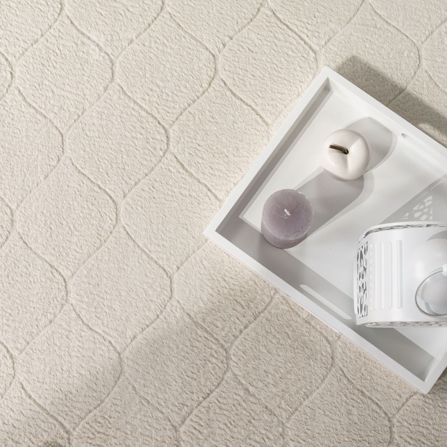 Teppich Wohnzimmer Teppich Esszimmer Kurzflor Geometrisches Muster Skandi, TT Home, eckig, Höhe: 16 mm