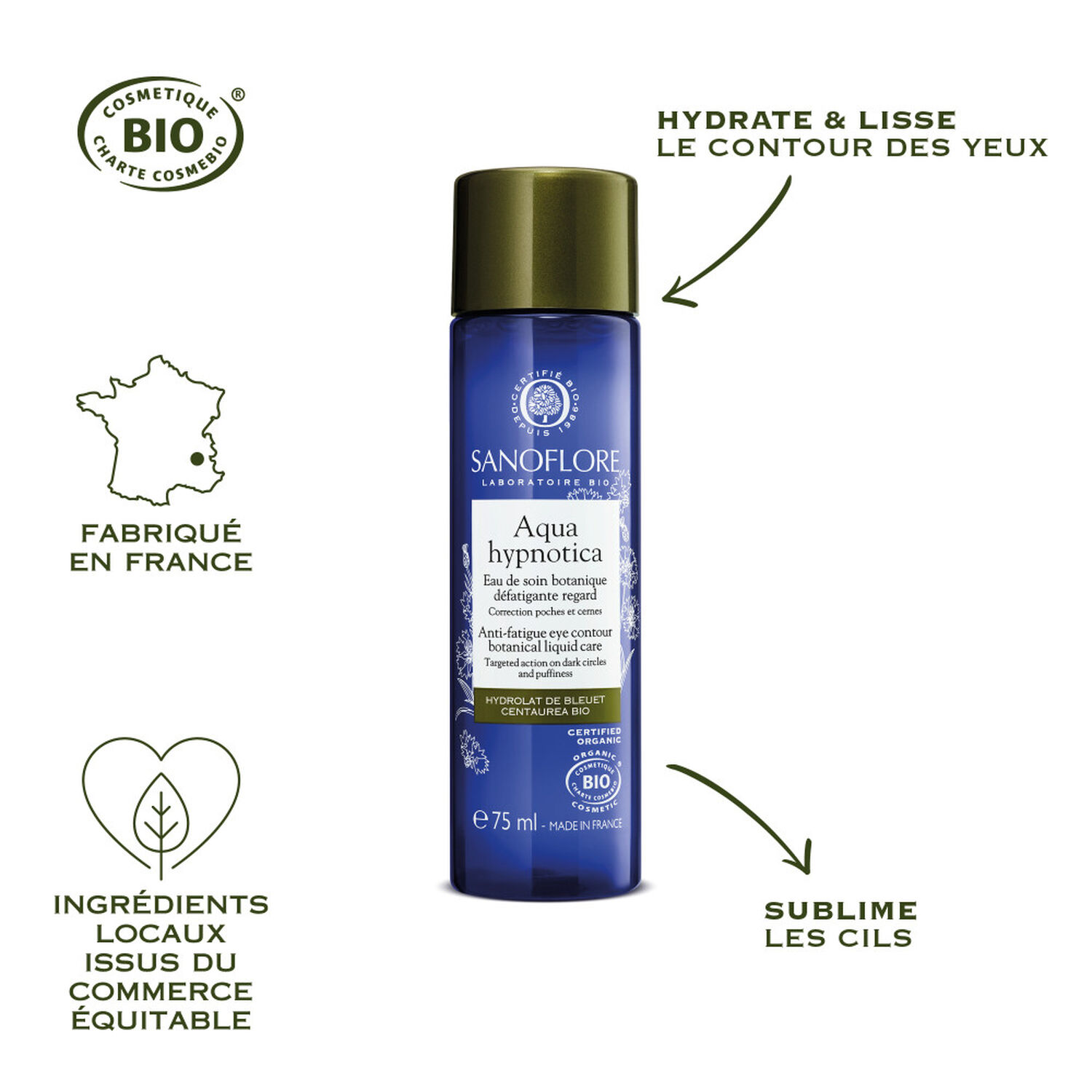 Sanoflore Aqua Hypnotica Soin anti poches anti cernes 75 ml