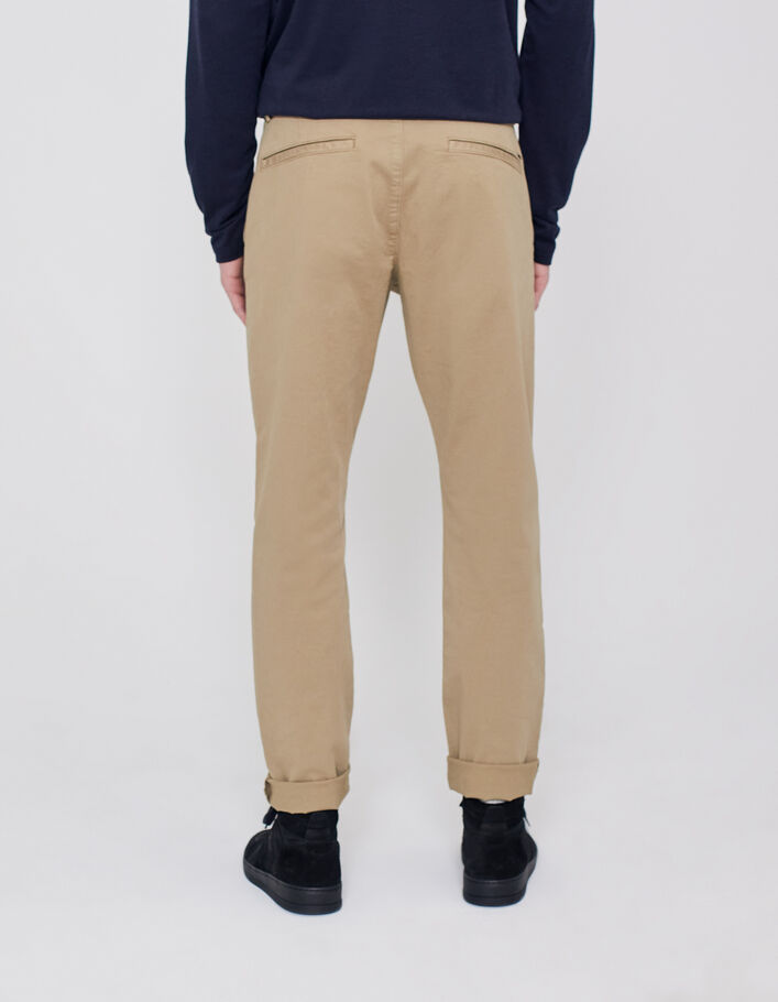 Pantalon chino slim beige Homme