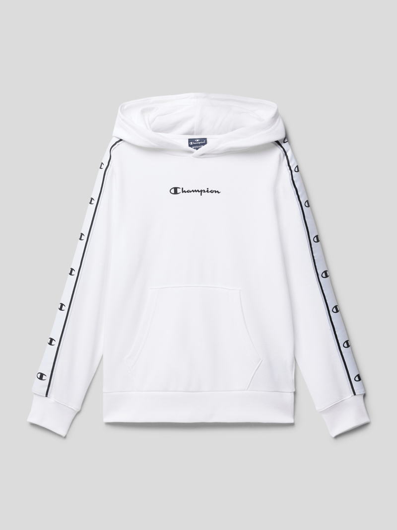 Hoodie mit Logo-Print in weiß