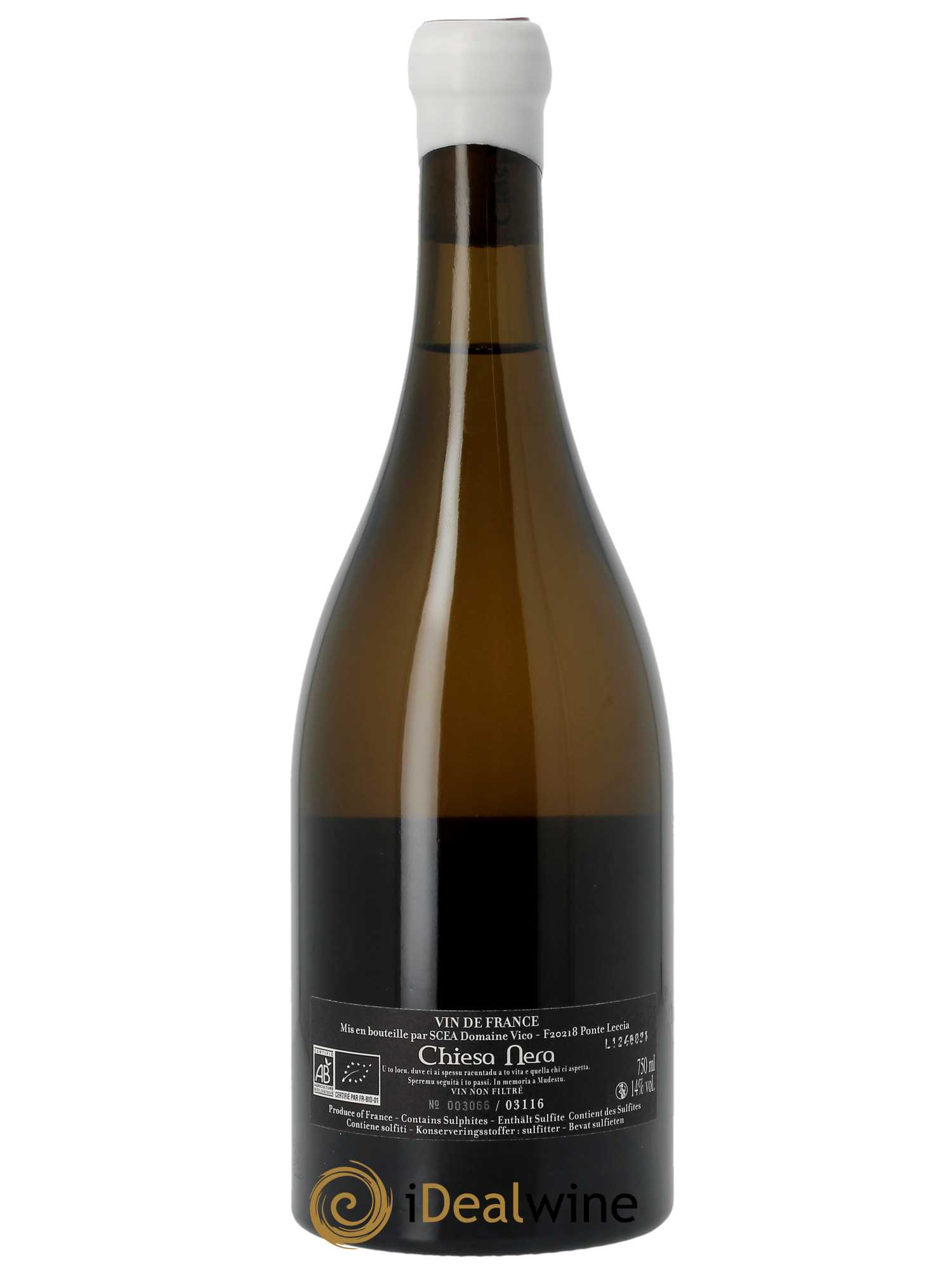 Vin de Corse Chiesa Nera Clos Venturi  2020 - Lot de 1 Bouteille