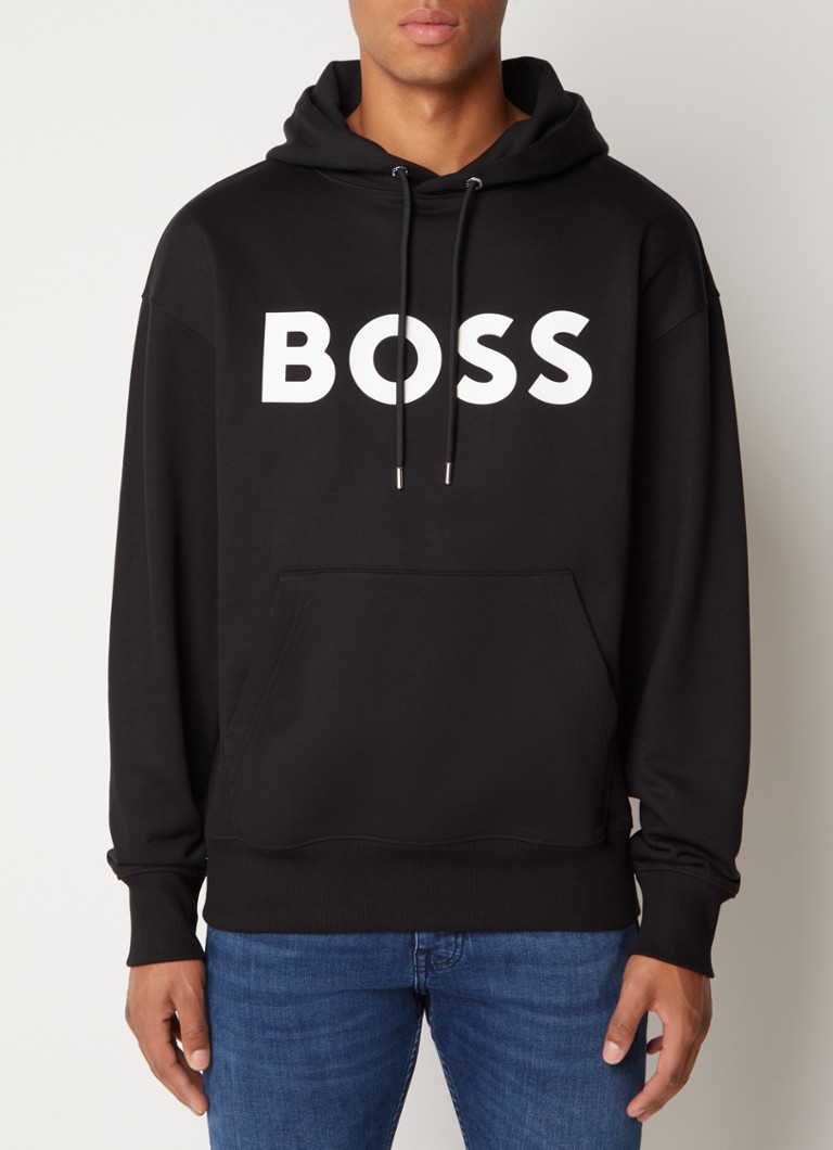 HUGO BOSS Sullivan hoodie with kangaroo pocket and logo print