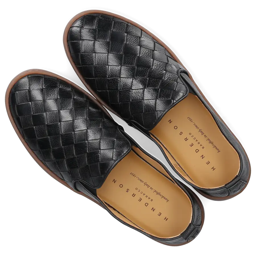 Henderson - Slipper ANTIPAROS Kalbsleder - schwarz