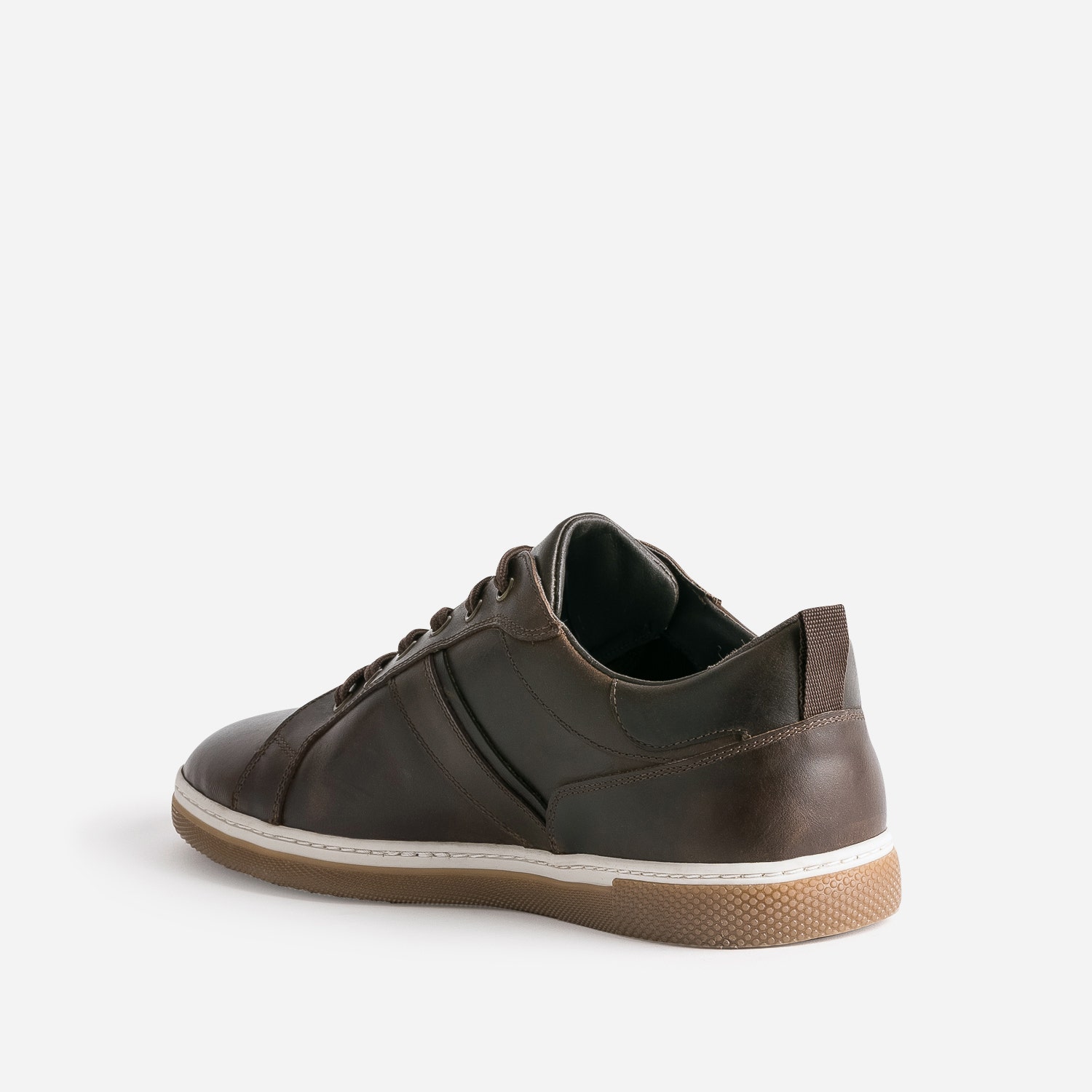 Tennis marron en cuir