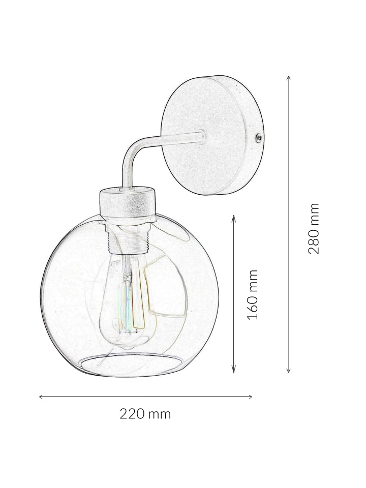 Licht-Erlebnisse Wandlampe in Schwarz Graphit günstig kaufen onesize