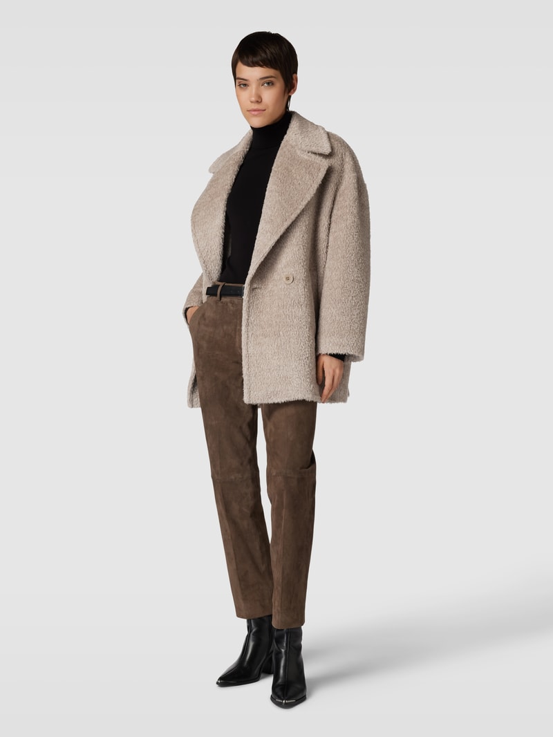 Jacke aus Viskose mit Reverskragen Modell 'ONDE' in taupe