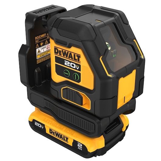 DeWalt DCLE34021D1-QW 18V kompaktni križni laser, 1x2Ah - zelen