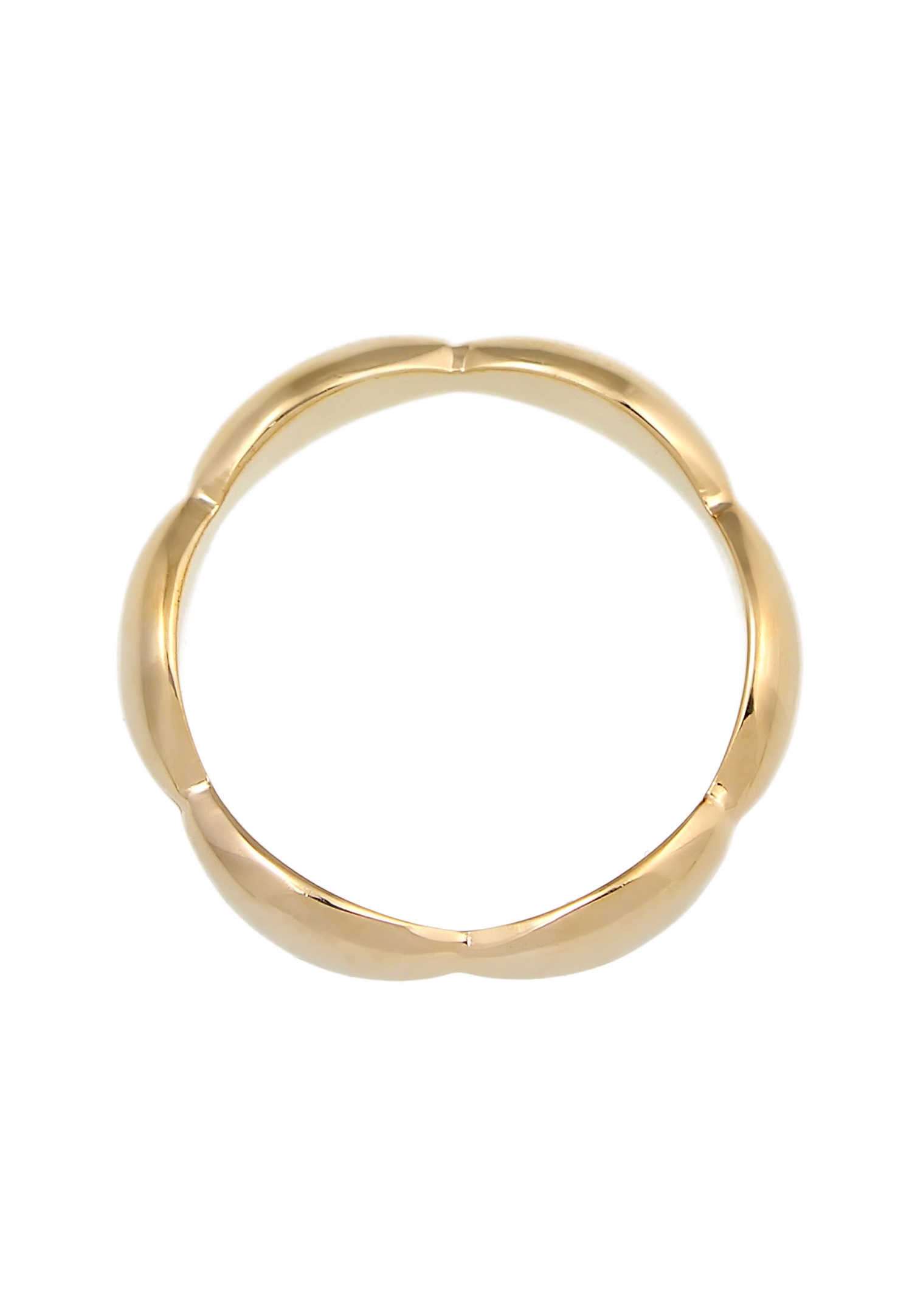 Dámske náušnice Elli Basic Curved Geo Look - (925/1000) strieborné pozlátené