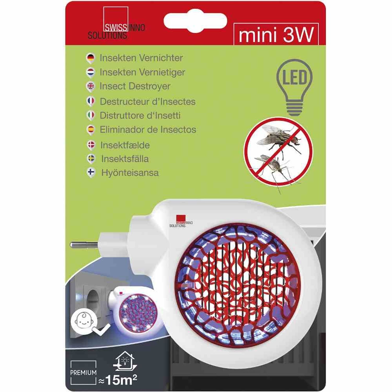 Swissinno Fliegenklatsche Mini Elektrische Fliegenfalle Premium 4W