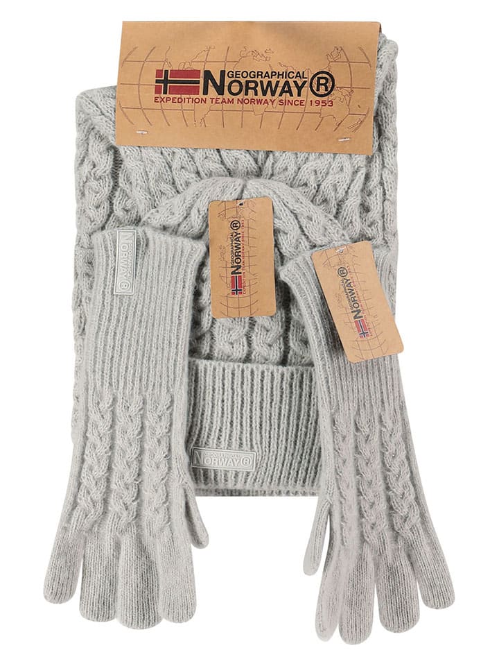 Geographical Norway 3tlg. Set in Grau günstig kaufen onesize