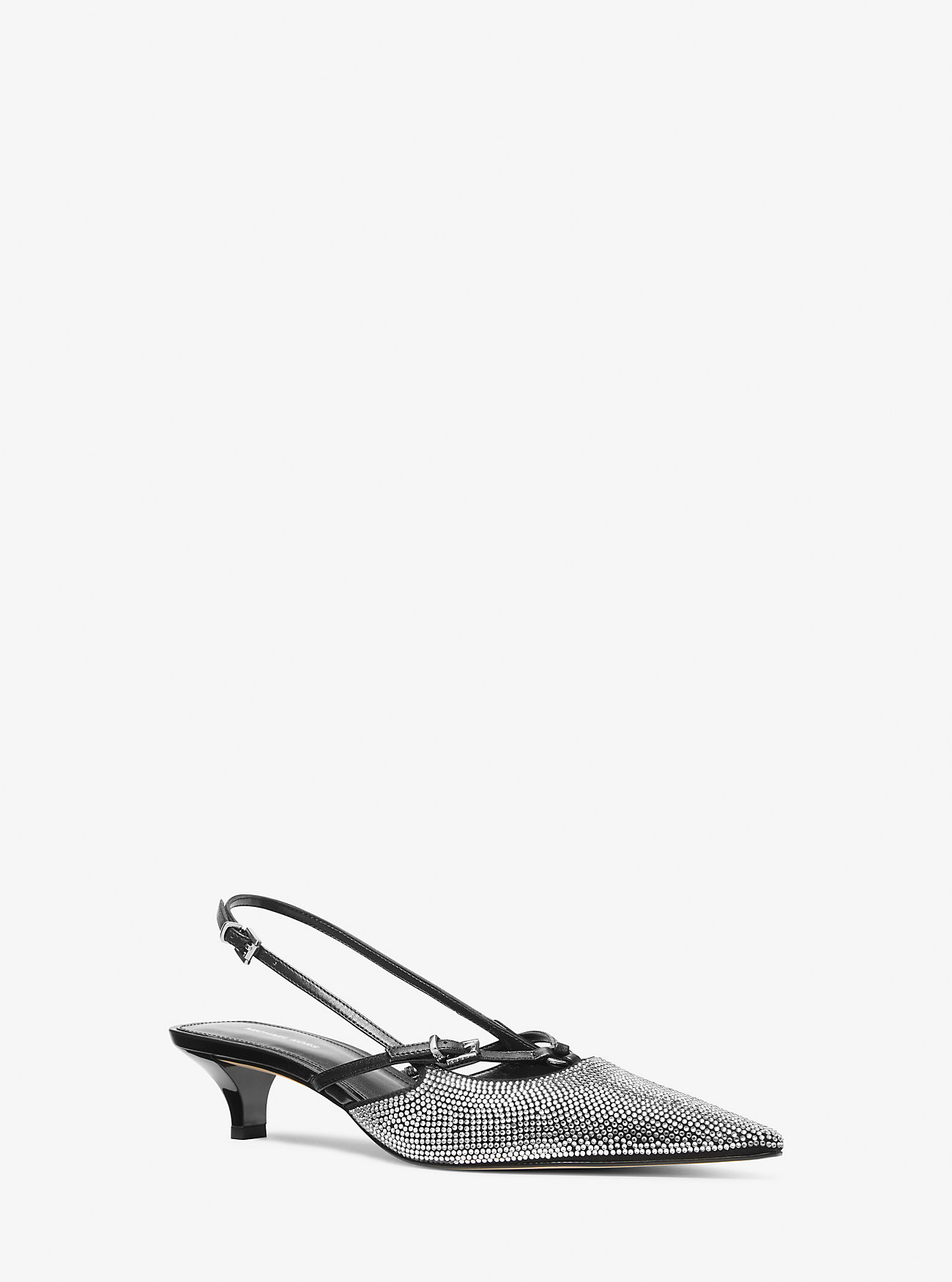 Selina Embellished Slingback Pump - BLACK