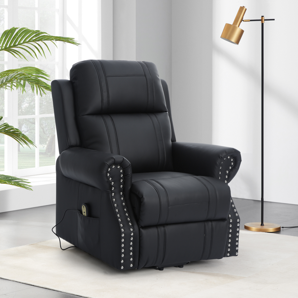 Happy Home Happy Home elektrisch Relaxsessel mit verstellbarer Rückenlehne und Fußteil schwarz