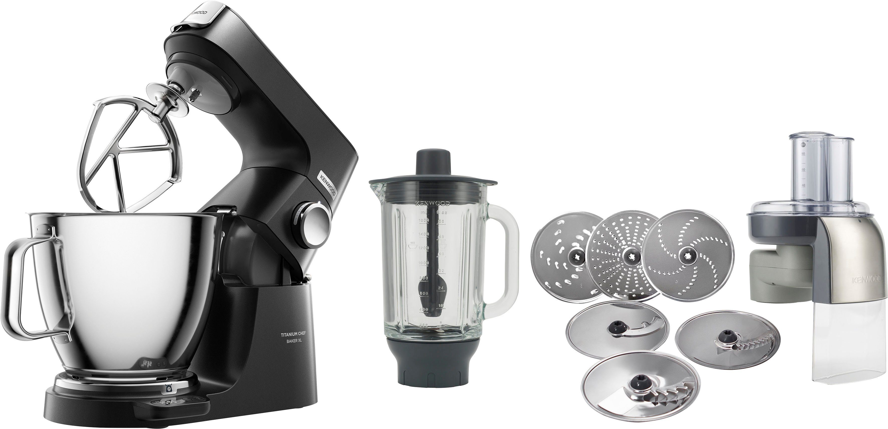 KENWOOD Küchenmaschine Titanium Chef Baker XL KVL85.004BK, Zubehör, Gratis Wert UVP 319,-