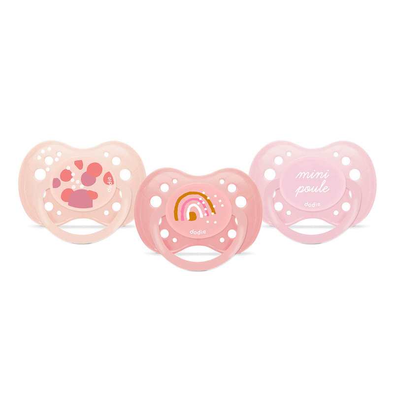 Lot de 3 sucettes 18+ mois arc en ciel Dodie