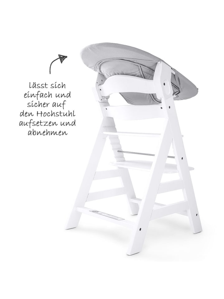 Hauck Alpha Plus White Newborn Set - 4-tlg. Hochstuhl in weiss,grau günstig kaufen onesize
