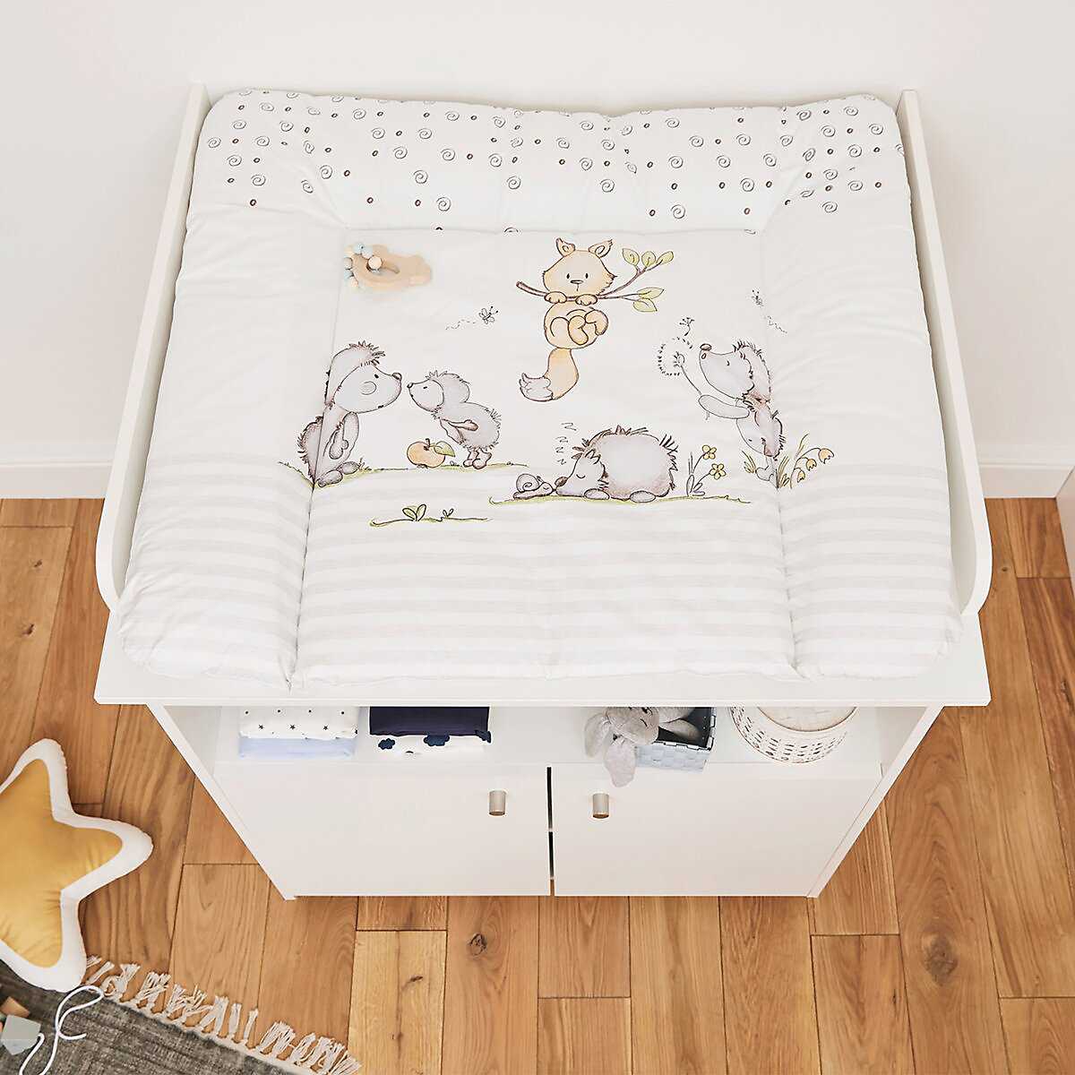 Wickelauflage Kleine Igel 75x85 cm