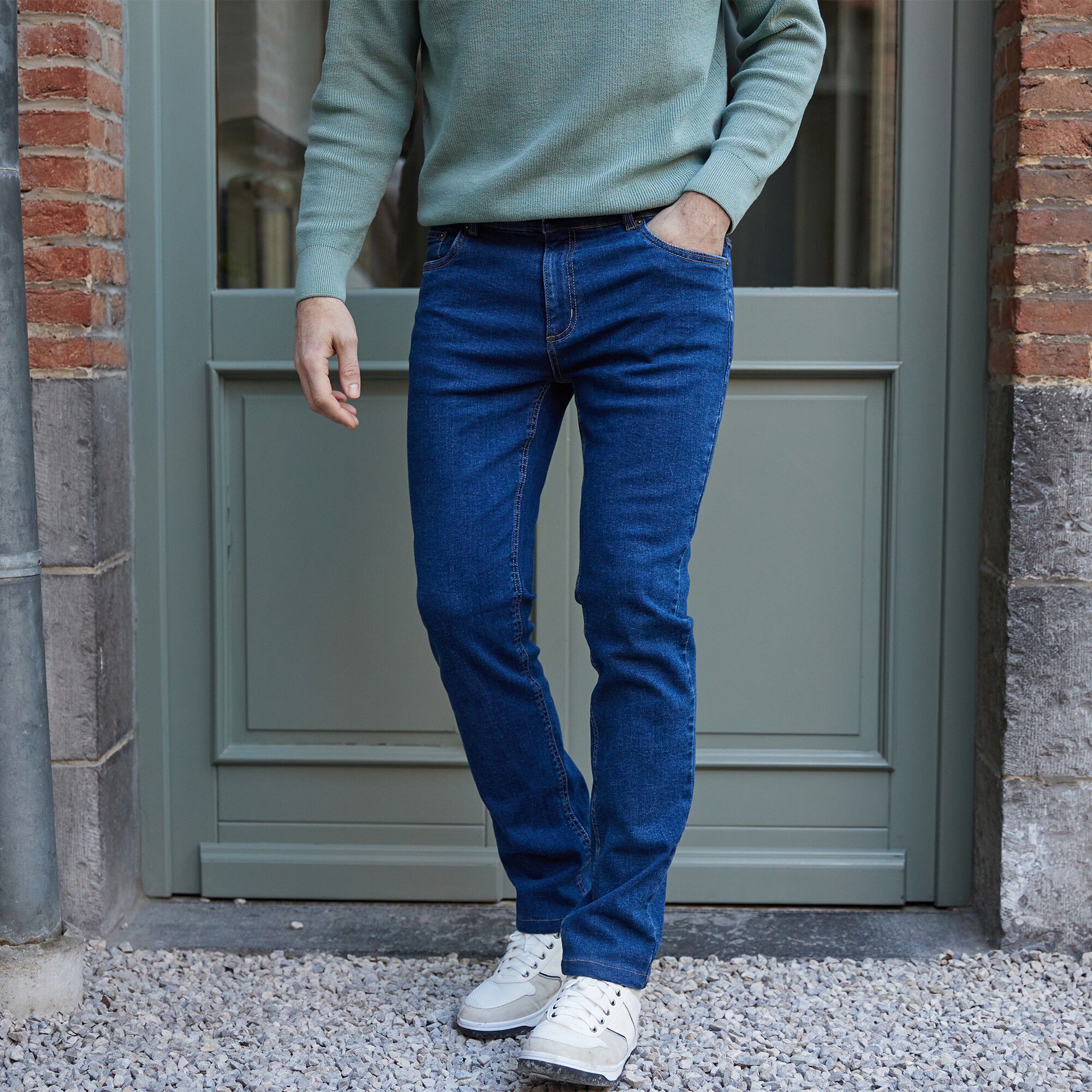 Jean coupe 5 poches extensible coton